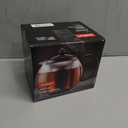 Bodum 34oz Assam Glass Tea Press with Stainless Steel Filter, Black Plastic Lid