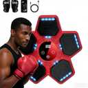 2025 Music Boxing Machine for Adults and Kids, Smart Interactive Boxing Training Equipment with Gloves Wall Mounted, Workout Punching Machine for Home,Office and Gym