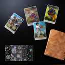 500pcs Holographic Card Sleeves Trading Card Sport Games 66x91mm Photocards for Collectors Players Durable Protectors Laser Flashing Transparent Snowflake Butterfly Rainbow Star Glass Heart Sakura