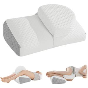 ROYALAY Adjustable Pillow for Sciatica Relief Sleeping, Memory Foam Leg Pillow for Hip Pain While Sleeping, Sciatica Pain Relief Devices for Back Knees