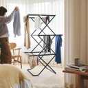 Joseph Joseph AirFrame Max Drying Rack, 70 ft Capacity, Large Folding Clothes Airer with Long Garment Rails