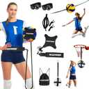Upgraded Volleyball Training Equipment Aid, Premium Solo Practice Trainer for Serving, Setting, Spiking & Arm Swing, Perfect volleyaball Trainer kit for Beginners & Pro, Perfect Volleyball Gift.