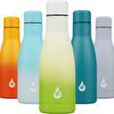 BJPKPK Insulated Water Bottle 12oz Small Stainless Steel Water Bottles Reusable Metal Thermal Keep Cold and Hot,Elegant Green