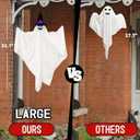 3PCS Hanging Ghosts Halloween Decor 31.5" Indoor Decorations Cute Flying Ghost for Outdoor Yard Patio Porch