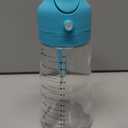 TrendPlain 16oz/470ml Glass Olive Oil Sprayer for Cooking  2 in 1 Olive Oil Dispenser Bottle for Kitchen Gadgets and Air Fryer Accessories, Salad, BBQ - Sky Blue