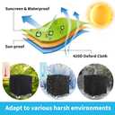 IBC Tote Cover Huapate 275 Gallon Tote Sunshade Water Proof Protective Hood 1000 L Garden Water Tank Black