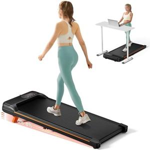 Abonow Walking Pad, Under Desk Treadmill with Incline for Home Office 2.5HP Portable Walking Treadmill with 265 Lbs Weight Capacity Walking Machine, Remote Control, LED Display