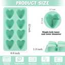 Sakolla 2 Pack 2.7″ Heart Chocolate Molds, 8 Cavity Silicone Soap Making Molds for Chocolate, Candy, Mousse, Cake Pop, Jelly, Pudding (Pink, Green)