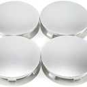 RTrhinoTuning 4 PCS 3.5" Wheel Center Caps Compatible with Tahoe Suburban Yukon Escalade Rim, OD:ID Silver Hub Caps