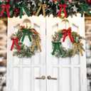 36 Pieces Valentine's Day Velvet Bow Valentine Ribbon Wreath Bow Bulk Romantic Crafts Gift Pretied Set for Garland Home Decor Wedding Outdoor Indoor Decor(Dark Green, Wine Red, Brown,1'' Wide)