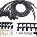 Spark Plug Wires 8.5mm Universal 135/45 Degree HEI Spark Plug Wires with 135 Degree Compatible for Chevy Ford Mopar BBC (Black)
