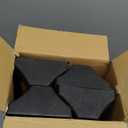 Pack of 4 Garage Parking Aid, 16.9'' Parking Stopper for Garage, Heavy Duty Rubber Garage Car Stopper with Reflective Yellow Tape Curb, Parking Gadgets Protects Garage Walls and Car