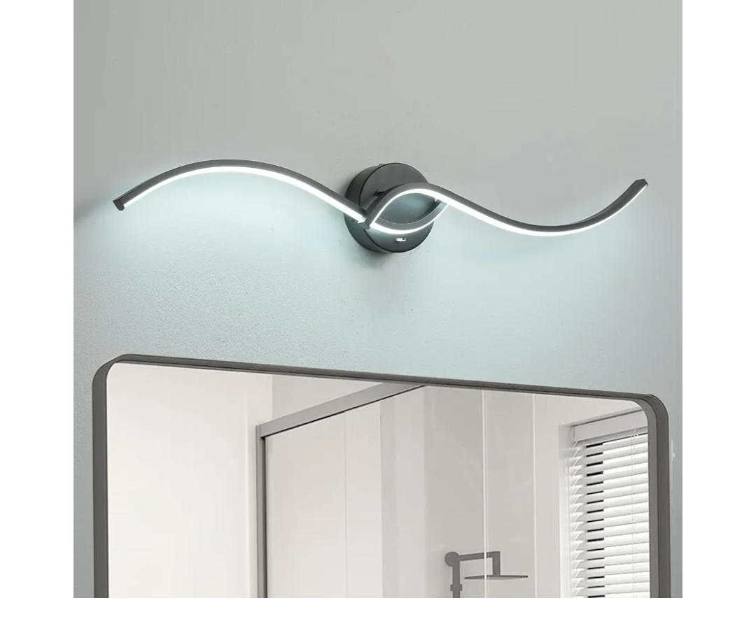 vivihobb Modern Dimmable LED Vanity Lighting,Bathroom Light Fixture Over Mirror,Black,32 Inch,30W,3CCT