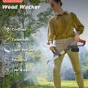 Electric Weed Wacker,Lightweight 21V Cordless Weed Eater with Metal Blade