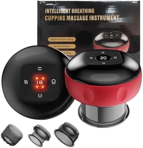 5-in-1 Smart Dynamic Cupping Therapy Set, Smart Cupping Therapy Massager, 12 Levels of Suction Strength and Temperature Control for Targeted Pain Relief, Knots, Aches, Portable Cupping Kit