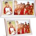 Yuntau 2 Pcs Double Opening Baseball Picture Frame for 3"x5" and 7"x5" Photos Display Wood Baseball Photo Frames Sports Decor Gifts for Team Player Coach Home Tabletop Display