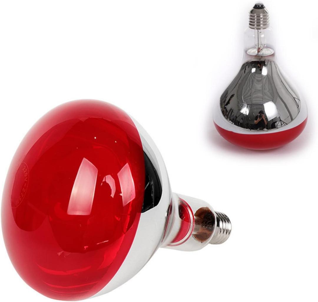 2 Pack 275W Infrared Heat Therapy Bulb E26 Heating Lamp for Back Neck Body Pain Relief, Heat Light Bulb for Chickens, 110V Red Heat Lamp Bulb for Brooder, Pet, Bathroom Light Therapy Use