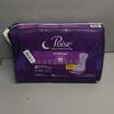 Poise Overnight Incontinence & Postpartum Pads for Bladder Leaks, 8 Drop Extra Coverage, 36 Count (Long)