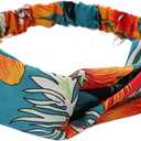 Ikat Rambut Wanita Warna Polos Silang Ikat Rambut Cetakan Anak Perempuan Ikat Kepala Bunga Mode Turban Aksesori Rambut (Size : RW1)