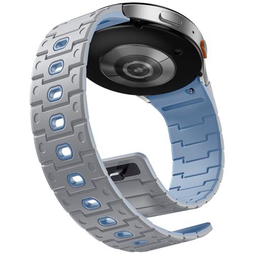 Bandletic Silicone Magnetic Band Compatible with Samsung Galaxy Watch 7 6 5 4 FE 40mm 44mm/Watch 6 4 Classic 43mm 47mm 42mm 46mm/Watch 5 Pro 45mm, 20mm No Gap Soft Sport Strap for Men Women