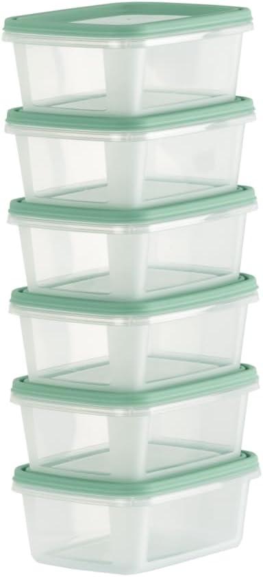 [6 Pack] Snap-On Airtight Food Storage Containers, 8.5 fl oz (1 Cup) | Small Snack Containers for Sauce, Sides & Meal Prep | Microwave, Freezer & Dishwasher Safe