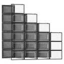 SONGMICS Shoe Boxes, Clear Plastic Sneaker Box, Pack of 18