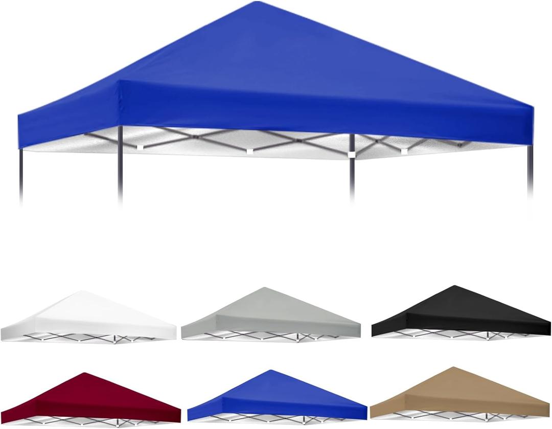 Upgraded Replacement Canopy Top Cover Only - Compatible with Ozark Trail FGA64S1 4'x6' Pop Up Canopy, Rainproof & UV-Resistant 420D Silver Coated Oxford Fabric (Blue)