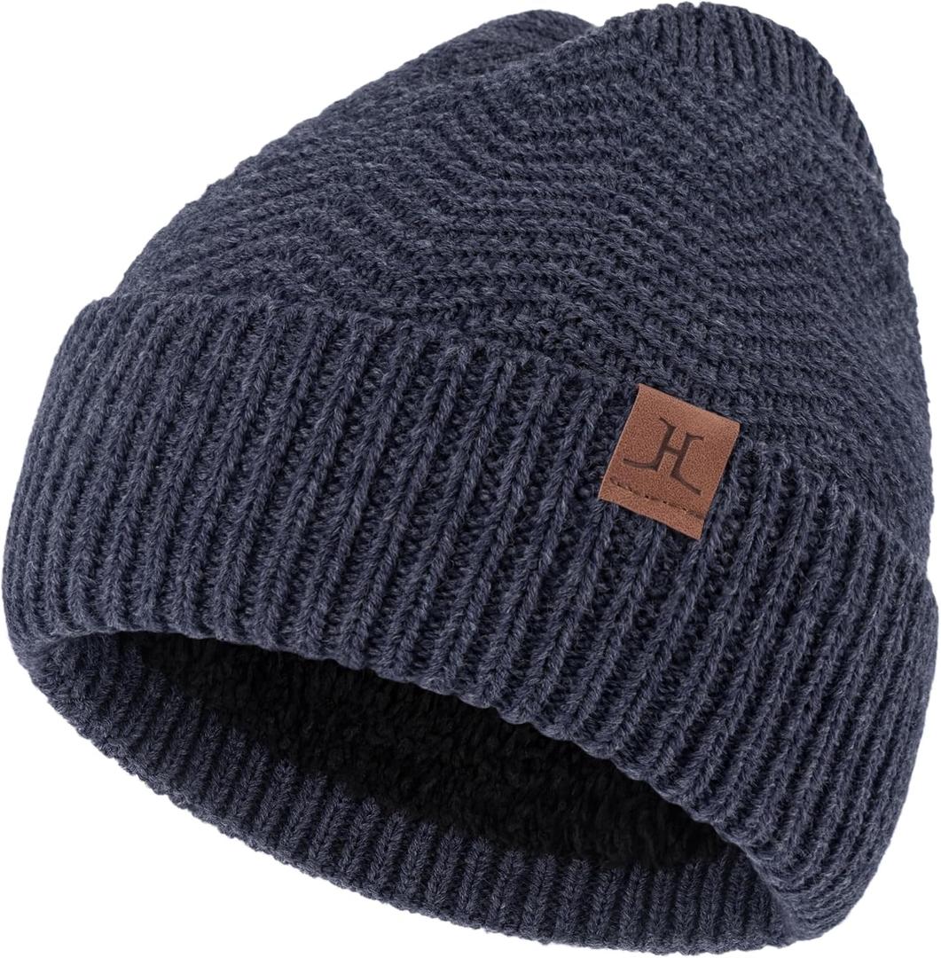 FZ FANTASTIC ZONE Winter Beanie Hats for Men Warm Knit Snow Ski Hat Skull Cap with Thick Fleece Lined Mens Gifts
