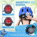 Toddler/Kids Bike Helmet Set for Boys Girls 3D Adjustable Kids Helmet Protective Gear Set Knee Elbow Wrist Pads and Multi-Sports Skateboard Scooter Cycling Roller Balance Bike 48-54cm