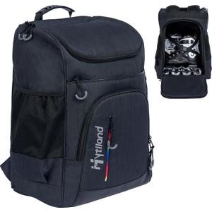Roller Skate Bag Multi-Compartment Ice Skating Backpack Adjustable Straps Figure Skate Bag Up to US Men Size 13 Inline & Quad Speed Skating for Women and Man