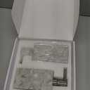 AUSAULAC 2 Set Real Natural Marble Soap Dispenser with Stainless Steel Pump – Decorative Liquid Hand Soap Bottle for Kitchen & Bathroom, Compatible with Lotion, Dish Soap & Shower Gel (Grey)