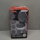 SugarWhisk 6-in-1 Mini Waffle Maker With Removable Plates, 4.5'' Mini Waffle Iron for Holidays, Parties & Events Waffle Maker Machine, 8 Plates with Premium Ceramic Coating, White