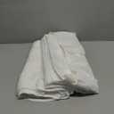 NICETOWN White Linen Sheer Curtains and Drapes 84 inches Long, Rod Pocket & Back Tab semitransparent with Light Through Vertical Window Treatments for Sliding Glass Door & Living Room, 52"W, Set of 2