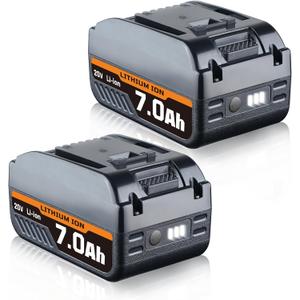 2Pack 7.0Ah WA3520 Li-ion Battery Replacement for Worx 20V Battery WA3525 WA3575 WA3578 Compatible with Worx Battery 20 Volt Max Lithium WG151s WG155s WG251s WG890 WG891 Cordless Tools