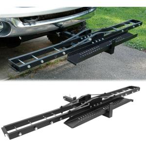 600LBS Motorcycle Scooter Dirtbike Carrier Hauler Hitch Mount Rack Ramp Anti Tilt Steel