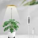 Basic Desktop LED Plant Grow Light, Full Spectrum, 4-Level Dimmable Brightness, Auto Timer, Height Adjustable 6.124.5 inches, Ideal for Indoor Plants, Seedlings, Succulents & Hydroponics Growing