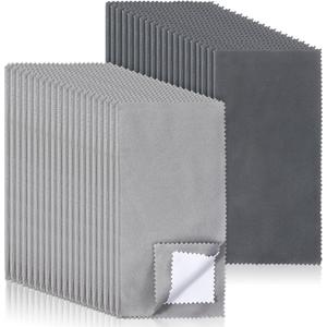 40 Pcs Silver Jewelry Polishing Cloths Jewelry Cleaning Cloth Sterling Polish Cloths (6 x 7 inch)