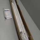 Extra Long No-Drill Tension Curtain Rod 40-166 Inches (4-14Ft), Heavy Duty Adjustable Rod for Outdoor Patio Curtains, Large Windows, Room Divider & Bathroom, White