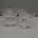 Champagne Coupe Glasses Set of 4 - Expresso Espresso Martini Glasses, Ribbed Coupe Cocktail Glasses, Vintage, Crystal