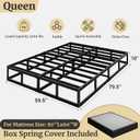 Awesofurni Queen Box Spring, 10 Inch High Profile Box Spring for Queen Bed, 3000 lbs Heavy Duty Metal Frame Mattress Foundation with Fabric Cover, Easy Assembly-Noise Free