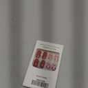 Red White Press on Nails Short Square Heart Design Fake Nails Press ons Valentine Acrylic False Nails Glue on Nails Reusable Nail Tips Kit Glossy Full Cover Stick on Nails for Women 24Pcs