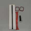 Mosonio Compatible with Apple Watch Band 46mm S11/S10 with Case Women, Jewelry Replacement Metal Wristband with 2 Pack Bling PC Protective Cover for iWatch Series 11/10(46mm,Red)