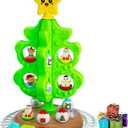 Montessori Inspired Christmas Activity Tree for Toddlers 1.5-3 Years - Sensory Toy with Roly Poly & DIY Train Track, Kids Interactive Holiday Tree Toy Set, Educational for Boys and Girls (Green)