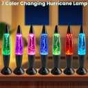 Twister Hurricane Light, 14-Inch Tornado Lamp Glitter Motion Light 7 Colors Touch Changing Night Light Relaxing Table Lamp for Home Bedroom Office Decoration Lighting Decor (Black)