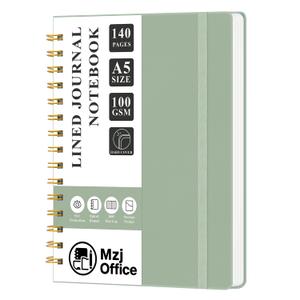 Lined Journaling Notebook for Women, A5 Spiral Notebook with 100gsm Thick Paper, 70 Sheets / 140 Pages, Notebooks for Work, Journals, Notes, Bible Study, and Daily Use 3pcs