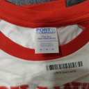 Retro You Ain't Getting Shit Funny Santa Christmas Raglan Baseball Tee, White/Red, Medium 