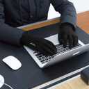 Achiou Winter Gloves, Glove for Men Women, Upgraded Touch Screen Texting Warm Running with Thermal Soft Knit Lining (Medium, Black)