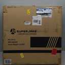 SUPERJARE 0.79'' Extra-Thick Exercise Equipment Mats, 6 Pcs 24 Sq Ft Rubber Top Floor Tiles with High Density EVA Foam, Interlocking Gym Flooring for Home Gym, Protective Workout Mat, Black/Grey