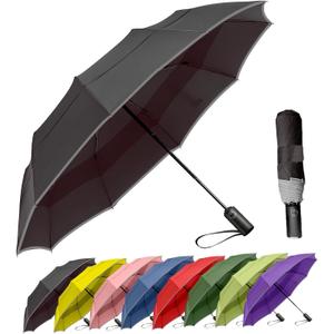 MRTLLOA 42/49 Inch Compact Windproof Travel Umbrella for Rain, Lightweight, Portable, Automatic, Strong, Waterproof Folding Umbrellas for Women, Men and Teenagers
