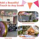 2 x Pastel Color Pennant Banner Flags, Triangle Banner Flags Outdoor, Burlap Bunting Flags for Birthday Party Festival School Classroom Carnival Garland Hanging Decorations 4 Strings